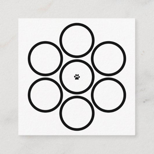 ロイヤリティプログラムペット足の正方形 ロイヤリティカード (裏面)