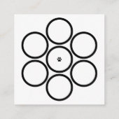 ロイヤリティプログラムペット足の正方形 ロイヤリティカード (裏面)