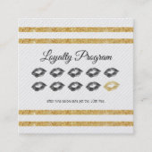 ロイヤリティプログラム/美しい金ゴールドグリッター ロイヤリティカード (正面)