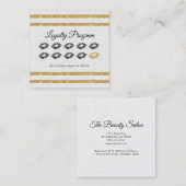 ロイヤリティプログラム/美しい金ゴールドグリッター ロイヤリティカード (正面/裏面)