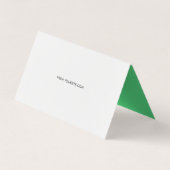 ロイヤリティモダンミニマリストエメラルド 名刺 (裏面)