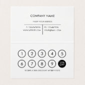 ロイヤリティモダンミニマリスト白黒 名刺 (内部フラット)