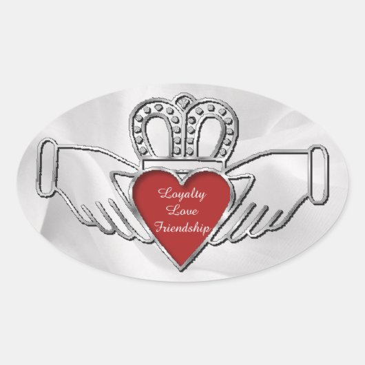 ロイヤリティラブフレンドシップカダガオーバルステッカー 楕円形シール (正面)