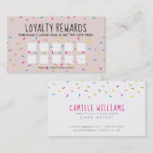 ロイヤリティリワードかわいいおもしろいベーカリーカラフルふりかけ ロイヤリティカード (正面/裏面)