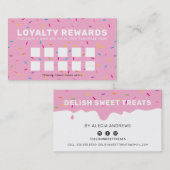 ロイヤリティリワードかわいいつや消しドリップスプレー ロイヤリティカード (正面/裏面)