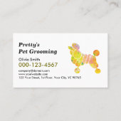 ロイヤリティリワードカーカラフルドプードルグルーミング ロイヤリティカード (裏面)