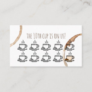 ロイヤリティリワードカードコーヒーショップカフェ 名刺