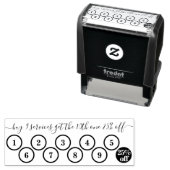 ロイヤリティ割引パンチサークル番号 セルフインキングスタンプ (インサイチュ)