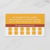 ロイヤリティ名刺パンチカード ロイヤリティカード (裏面)