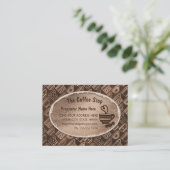 ロイヤリティ喫茶ラテマグビーンズブラウンアート 名刺 (スタンド正面)