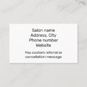 ロイヤリティ報酬割引プログラム 名刺 (裏面)