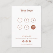 ロイヤリティ抽象芸術パステルビジネスカード ロイヤリティカード (裏面)