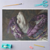 ロイヤリティ服装の白い爬虫類デコページ 薄葉紙 (クラフト)