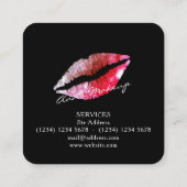 ロイヤリティ正方形カードメーキャップアーティスト ロイヤリティカード (裏面)