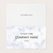 ロイヤリティ白の大理石パターン 名刺 (外部フラット)