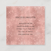 ロイヤリティ10爪、 ネイルの点滅グリッター スクエア名刺 (正面)