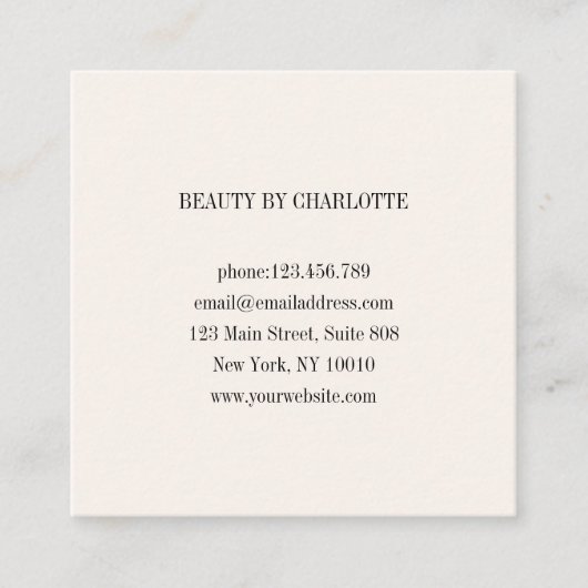 ロイヤリティ10爪、 ネイルの点滅美しい名刺 スクエア名刺 (正面)