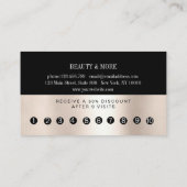 ロイヤリティ10爪、 ネイルの点滅美しい名刺 名刺 (裏面)