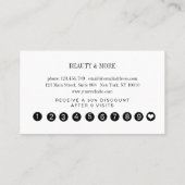 ロイヤリティ10爪、 ネイルの点滅美しい名刺 名刺 (裏面)