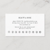 ロイヤリティ10爪、 ネイルの点滅美しい名刺 名刺 (裏面)