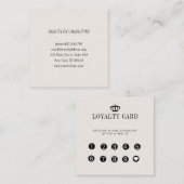 ロイヤリティ10爪、 ネイルの点滅 スクエア名刺 (正面/裏面)