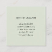 ロイヤリティ10爪、 ネイルまばたきビジネスカードクアドラチェ スクエア名刺 (正面)