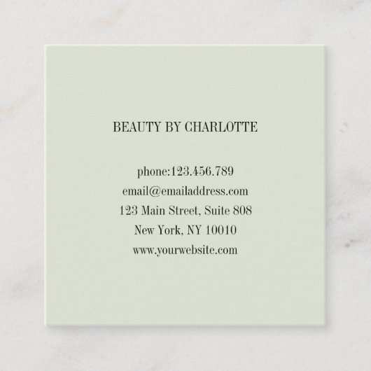 ロイヤリティ10爪、 ネイルまばたきビジネスカードクアドラチェ スクエア名刺 (正面)