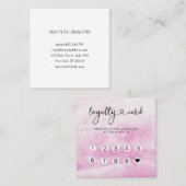 ロイヤリティ10爪、 ネイルまばたき水彩 スクエア名刺 (正面/裏面)