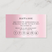 ロイヤリティ5爪、 ネイルの点滅美しい名刺 名刺 (裏面)