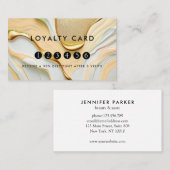 ロイヤリティ5爪、 ネイルまつげ美しいグリッター金ゴールド 名刺 (正面/裏面)