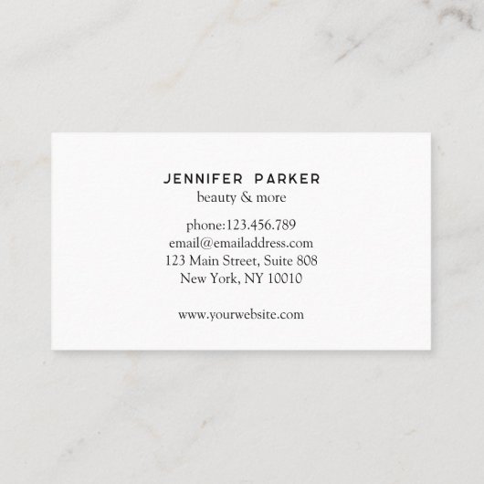 ロイヤリティ5爪、 ネイルまつげ美しいグリッター 名刺 (裏面)