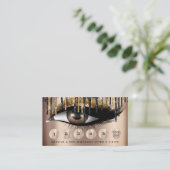 ロイヤリティ6メイクアップまつ毛金ゴールドスキニードリップ 名刺 (スタンド正面)