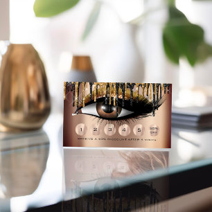 ロイヤリティ6メイクアップまつ毛金ゴールドスキニードリップ 名刺