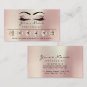 ロイヤリティ6メイクアップアイズラッシュグリッターバラ 名刺 (正面/裏面)