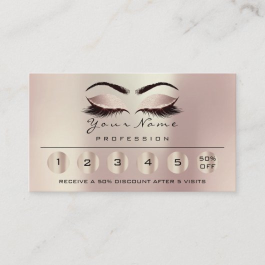 ロイヤリティ6メイクアップアイズラッシュグリッターバラ 名刺 (正面)