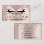 ロイヤリティ6メイクアップエステティシャンまつ毛バラソーシャル 名刺 (正面/裏面)