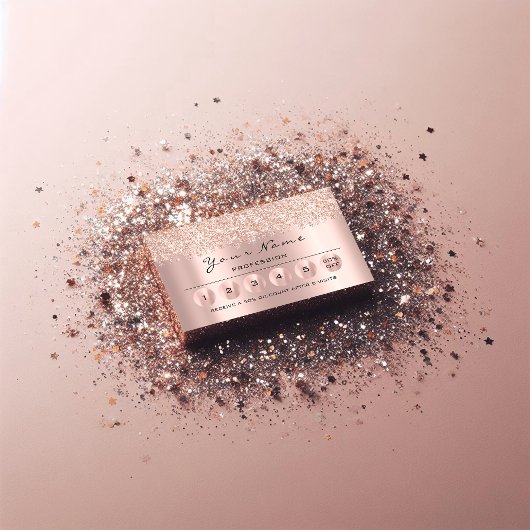 ロイヤリティ6メイクアップヘアドライザー睫毛バラグリッター 名刺