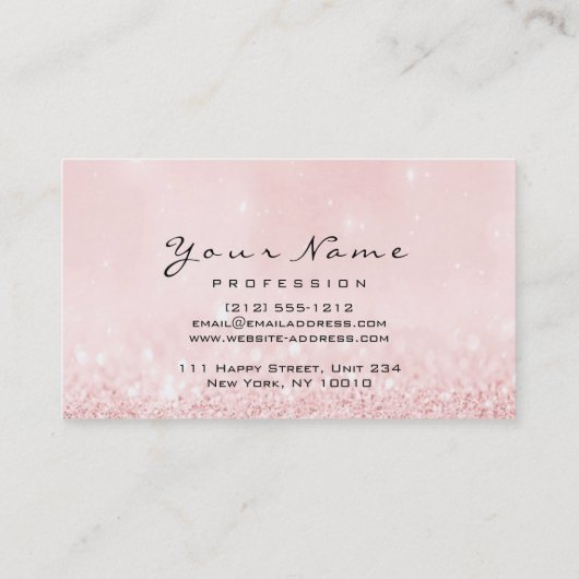 ロイヤリティ6メイクアップ眉目まぶしバラ金ゴールド 名刺 (裏面)