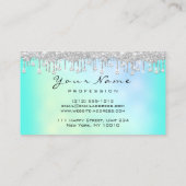 ロイヤリティ6メイクエステティシャンまつ毛ダイヤモンドミント 名刺 (裏面)