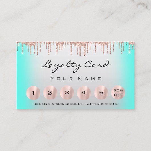 ロイヤリティ6メイクエステティシャンまつ毛バラミント 名刺 (正面)