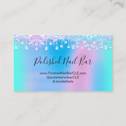 ロイヤリティ6メイクエステティシャンまつ毛ピンクダイヤモンド 名刺 (裏面)