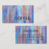 ロイヤリティ・コーヒー・カラフルパンチ・ウッド・ルック#12 ロイヤリティカード (正面/裏面)