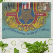 ロイヤリティ、チャリティ、男子学生の社交クラブGARティータオル キッチンタオル (折り畳み)