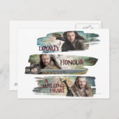 ロイヤリティ、名誉、喜んでハート ポストカード (正面/裏面)