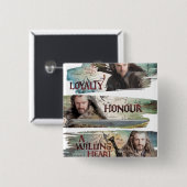 ロイヤリティ、名誉、喜んでハート 缶バッジ (正面&裏面)