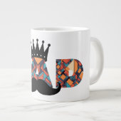 ロイヤリ素晴らしパパ：幾何学模様マグカップ ジャンボコーヒーマグカップ (正面右)
