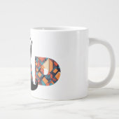 ロイヤリ素晴らしパパ：幾何学模様マグカップ ジャンボコーヒーマグカップ (右)