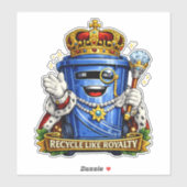 ロイヤルなリサイクル - ゴミ箱ステッカー シール (シート)