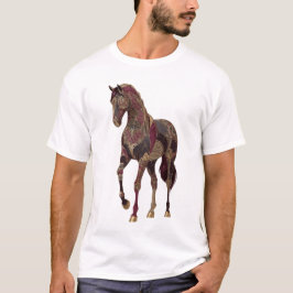 ロイヤルな装飾のアラブ馬 Tシャツ