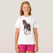ロイヤルな装飾のアラブ馬  Tシャツ (正面フル)